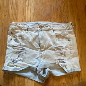 Light denim shorts